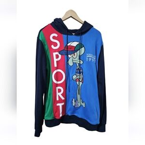 Nickelodeon Spongebob Squarepants Sport Squid-Lo 1993 men blue hoodie